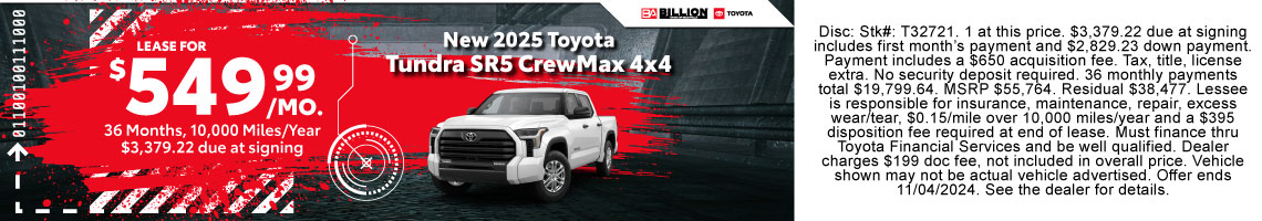 24OCT_BILT_NEW 2025 TOYOTA TUNDRA SRG5 CREW