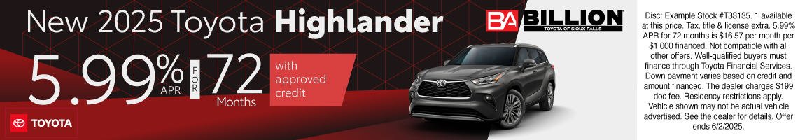 25MAY_BILT_NEW 2025 TOYOTA HIGHLANDER