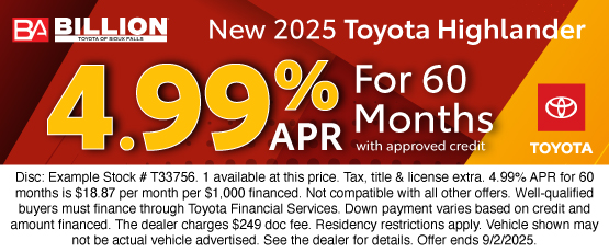 25AUG_BILT_NEW 2025 TOYOTA HIGHLANDER