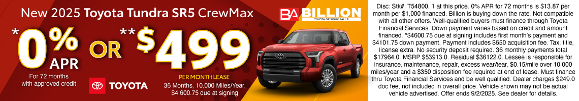 New 2025 Toyota Tundra 4WD SR5
