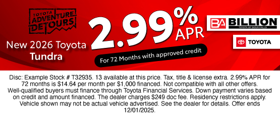 25NOV_BILT_NEW 2026 TOYOTA TUNDRA