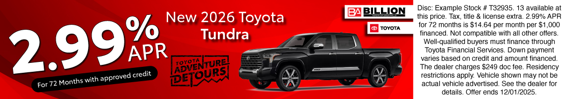 25NOV_BILT_NEW 2026 TOYOTA TUNDRA