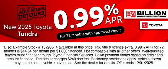 25NOV_BILT_NEW 2025 TOYOTA TUNDRA