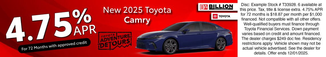 25NOV_BILT_NEW 2025 TOYOTA CAMRY