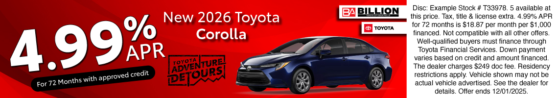 25NOV_BILT_NEW 2026 TOYOTA COROLLA