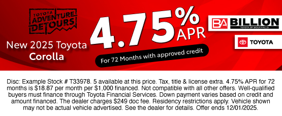 25NOV_BILT_NEW 2025 TOYOTA COROLLA