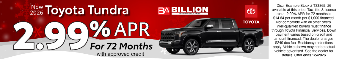 25DEC_BILT_NEW 2026 TOYOTA TUNDRA