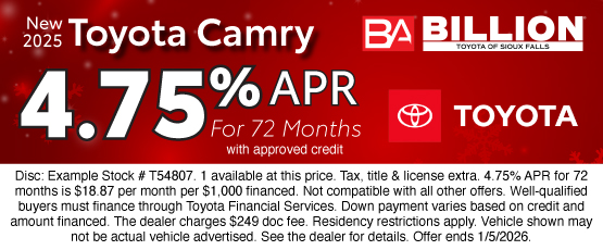 25DEC_BILT_NEW 2025 TOYOTA CAMRY