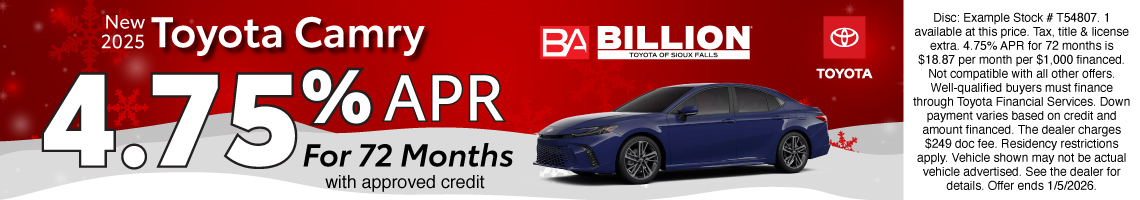 25DEC_BILT_NEW 2025 TOYOTA CAMRY