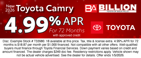 25DEC_BILT_NEW 2026 TOYOTA CAMRY