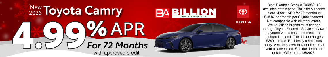 25DEC_BILT_NEW 2026 TOYOTA CAMRY