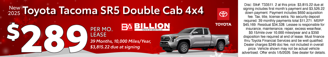 New 2025 Toyota Tacoma SR5