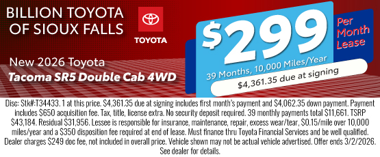 26FEB_BILT_LEASE_NEW 2026 TOYOTA TACOMA SR5 DBL