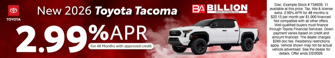 New 2026 Toyota Tacoma SR5