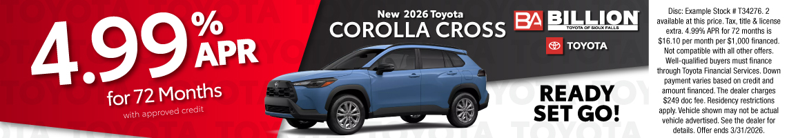 New 2026 Toyota Corolla Cross L
