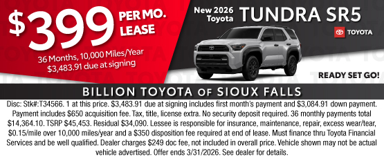 26MAR_BILT_LEASE_NEW 2026 TOYOTA 4RUNNER SR5