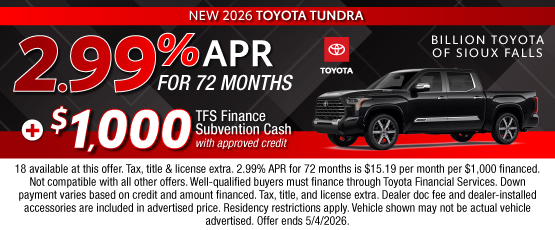 26APR_BILT_APR_NEW 2026 TOYOTA TUNDRA