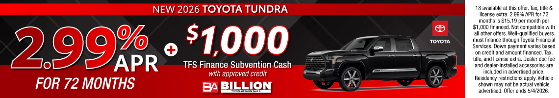 26APR_BILT_APR_NEW 2026 TOYOTA TUNDRA
