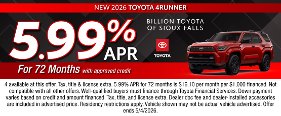 26APR_BILT_APR_NEW 2026 TOYOTA 4RUNNER