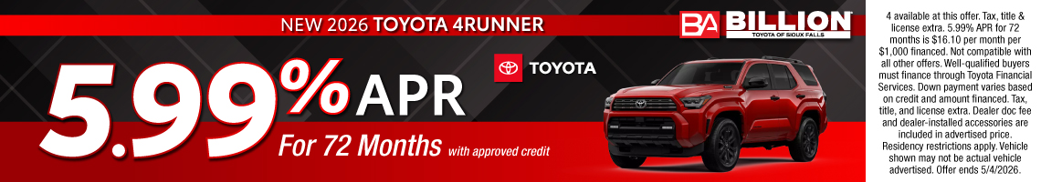 New 2026 Toyota 4Runner TRD Off Road Premium