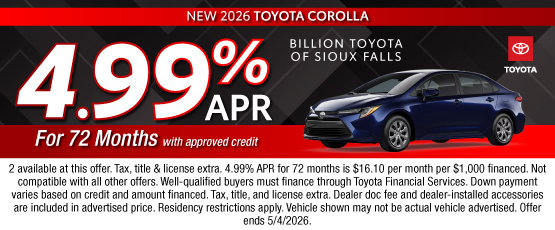 26APR_BILT_APR_NEW 2026 TOYOTA COROLLA