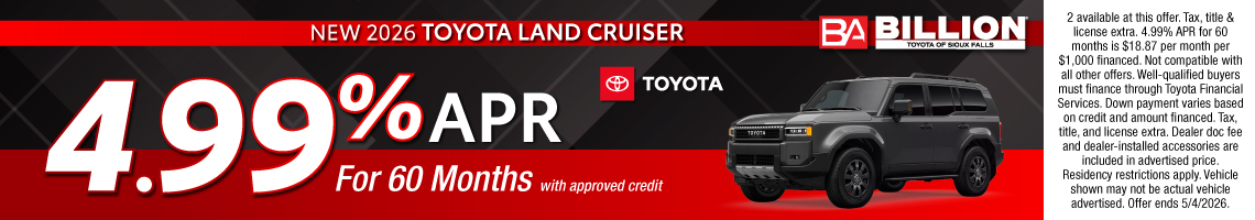 26APR_BILT_APR_NEW 2026 TOYOTA LAND CRUISER