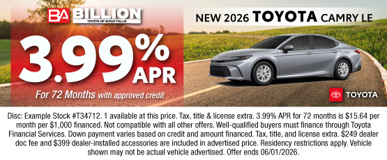 26MAY_BILT_NEW 2026 TOYOTA CAMRY LE