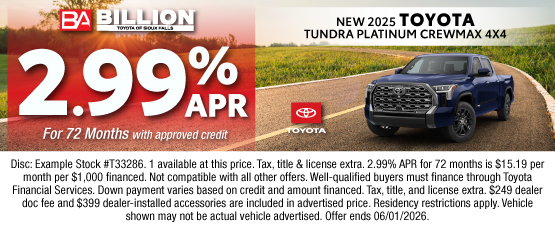 26MAY_BILT_NEW 2025 TOYOTA TUNDRA PLATINUM CREWMAX