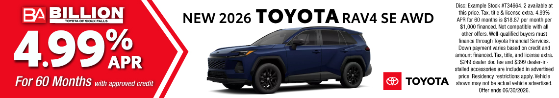 26JUN_BILT_APR_NEW 2026 TOYOTA RAV4 SE