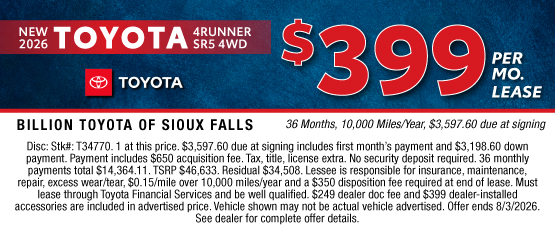 26JUL_BILT_LEASE_NEW 2026 TOYOTA 4RUNNER SR5