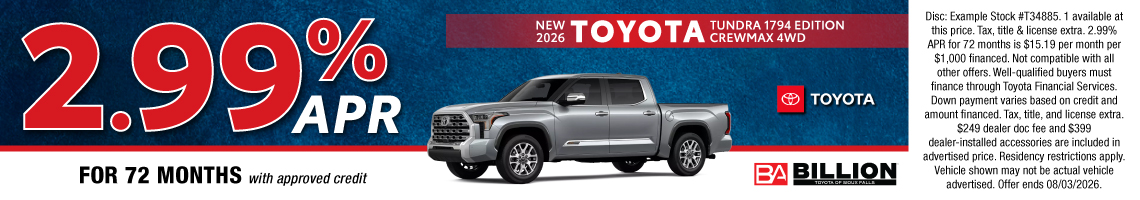 26JUL_BILT_NEW 2026 TOYOTA TUNDRA 1794 EDITION CREWMAX