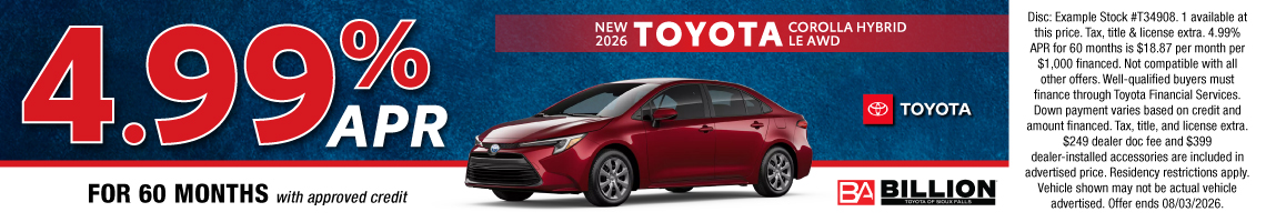 26JUL_BILT_NEW 2026 TOYOTA COROLLA HYBRID LE