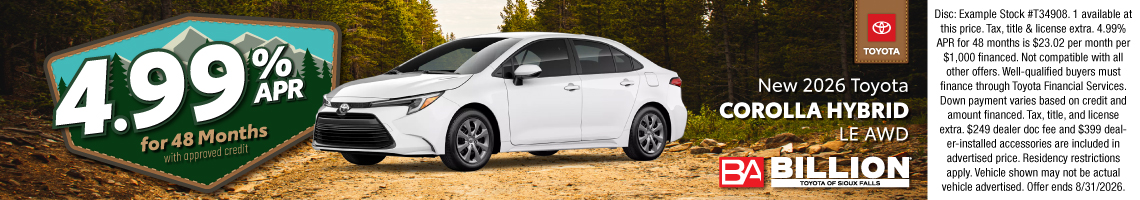 26AUG_BILT_NEW 2026 TOYOTA COROLLA HYBRID LE