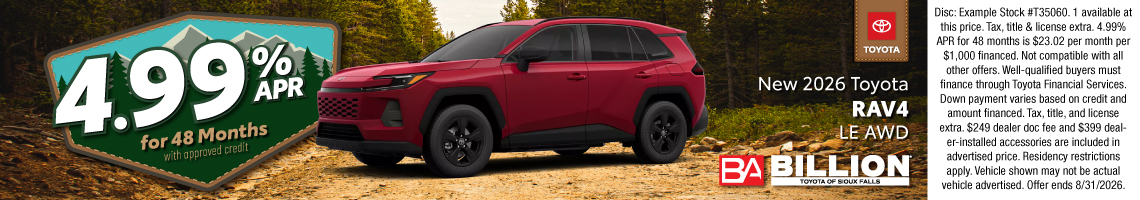26AUG_BILT_NEW 2026 TOYOTA RAV4 LE