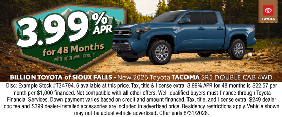 26AUG_BILT_NEW 2026 TOYOTA TACOMA SR5 DOUBLE CAB