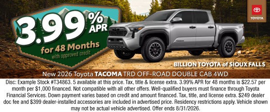 26AUG_BILT_NEW 2026 TOYOTA TACOMA TRD-OFF ROAD DOUBLE CAB