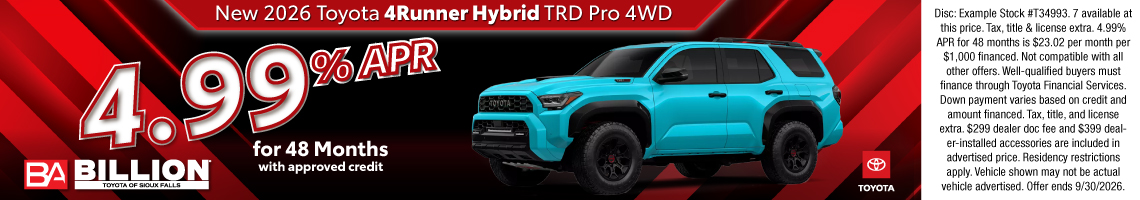 26SEP_BILT_NEW 2026 TOYOTA 4RUNNER HYBRID TRD PRO