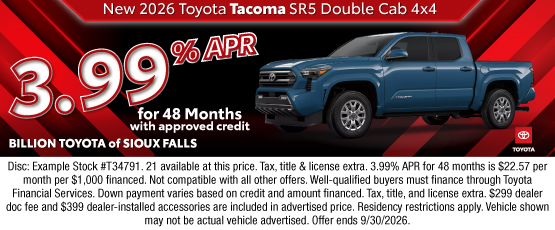 26SEP_BILT_NEW 2026 TOYOTA TACOMA SR5 DOUBLE CAB