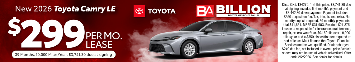 New 2026 Toyota Camry LE