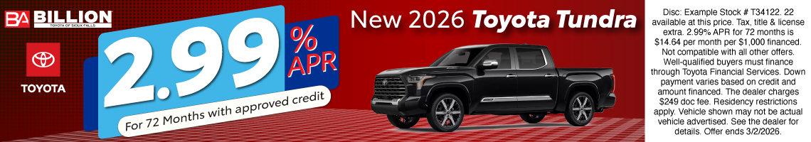 New 2026 Toyota Tundra 4WD Limited