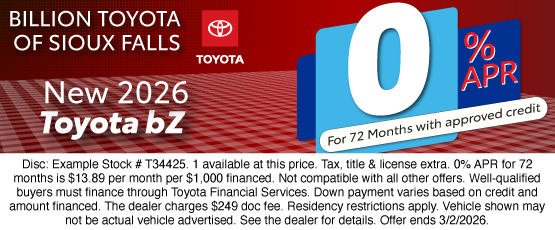 26FEB_BILT_NEW 2026 TOYOTA BZ