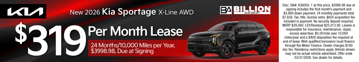26MAR_BKIC_LEASE_NEW 2026 KIA SPORTAGE X-LINE