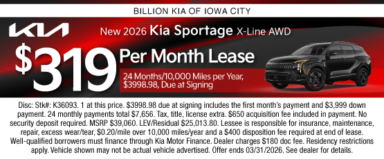 26MAR_BKIC_LEASE_NEW 2026 KIA SPORTAGE X-LINE