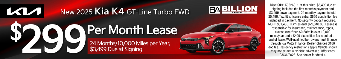 26MAR_BKIC_LEASE_NEW 2025 KIA K4 GT-LINE