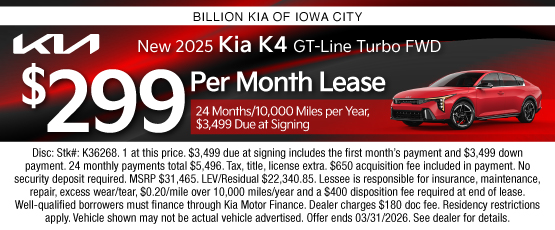 26MAR_BKIC_LEASE_NEW 2025 KIA K4 GT-LINE