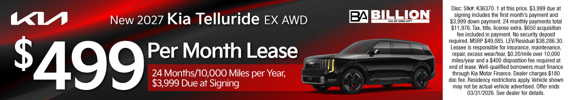 26MAR_BKIC_LEASE_NEW 2027 KIA TELLURDIE EX