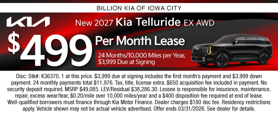26MAR_BKIC_LEASE_NEW 2027 KIA TELLURDIE EX