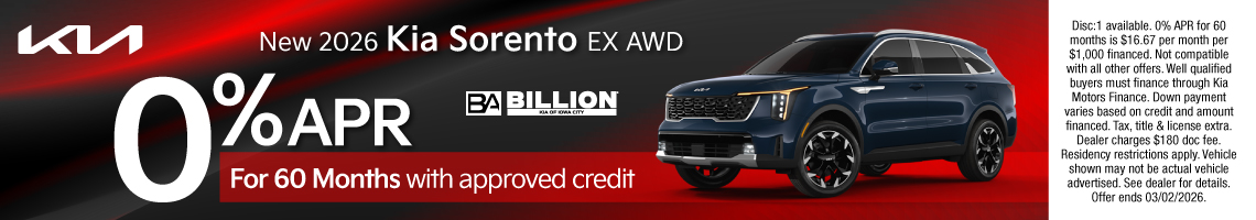 26MAR_BKIC_APR_NEW 2026 KIA SORENTO EX