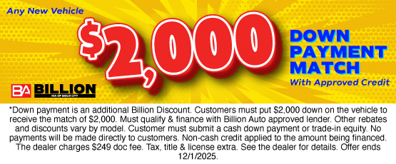 Billion Kia of Sioux City - Down Payment Match