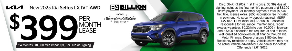 25NOV_BKSC_LEASE_NEW 2025 KIA SELTOS LX